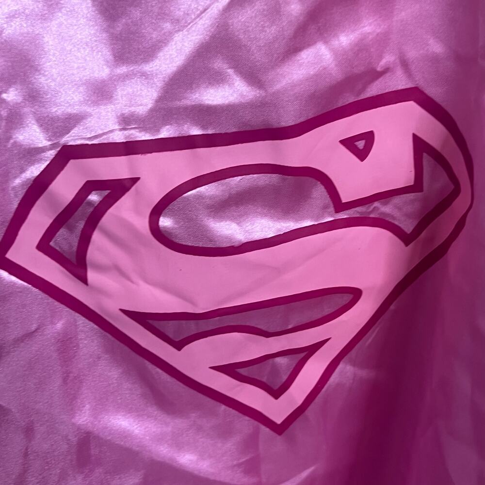 Rubie's Costumes Supergirl Cape‎ Pink With Hook and Loop
